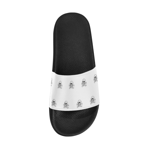 Skull 816 white (Halloween) pattern Women's Slide Sandals (Model 057)
