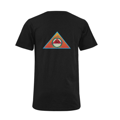 The Lowest of Low Japanese Paint Triangle Skull Logo/Purveyors Men's V-Neck T-shirt (USA Size) (Model T10)