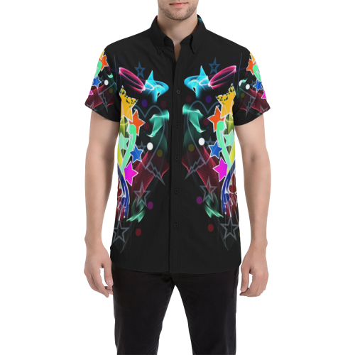 Born this Way by Nico Bielow Men's All Over Print Short Sleeve Shirt (Model T53)