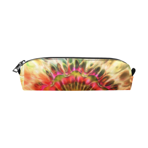 Magic Fractal Flower - Psychedelic Magenta Red Pencil Pouch/Small (Model 1681)