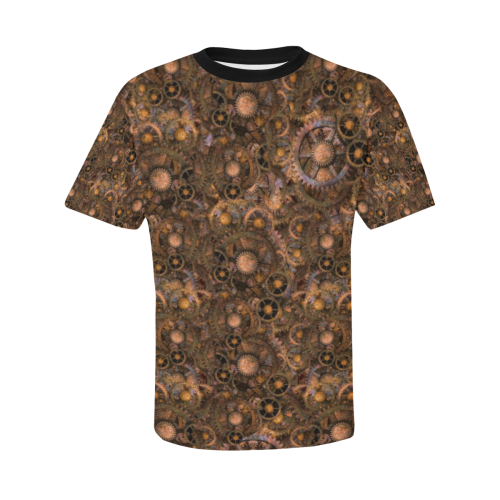 Steampunk Cogs up to 2XL Men's All Over Print T-Shirt with Chest Pocket (Model T56)