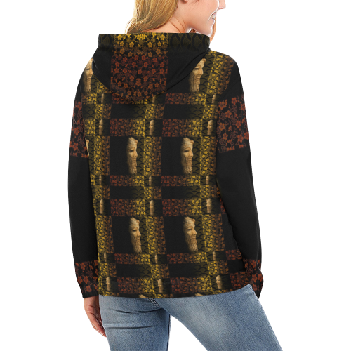 King Sargon II All Over Print Hoodie for Women (USA Size) (Model H13)