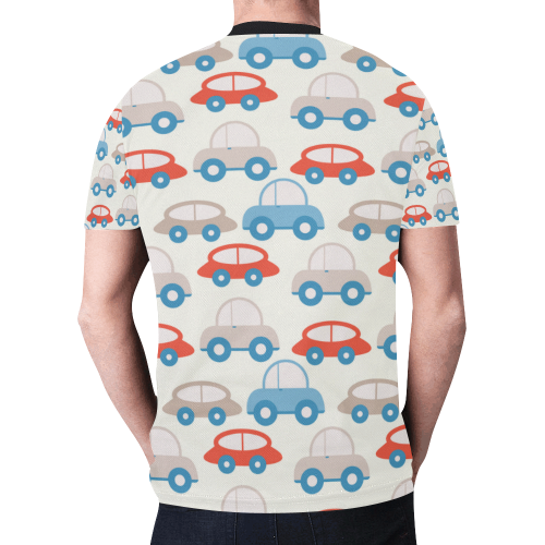 retro cars pattern New All Over Print T-shirt for Men/Large Size (Model T45)