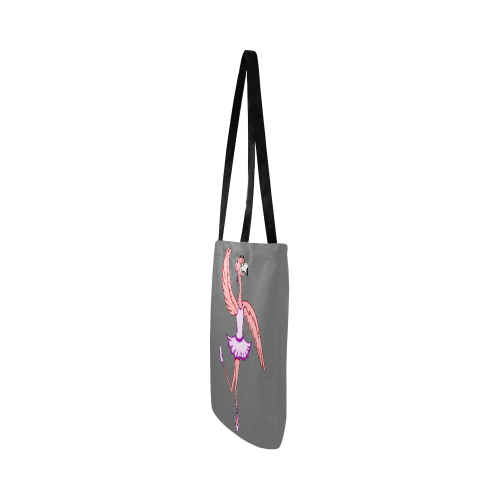 Flamingo Ballet Grey Reusable Shopping Bag Model 1660 (Two sides)