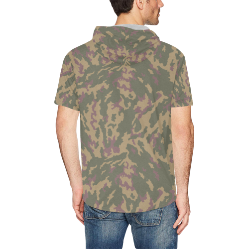 Russian VSR 3TsV Highland Dubok Camouflage All Over Print Short Sleeve Hoodie for Men (Model H32)