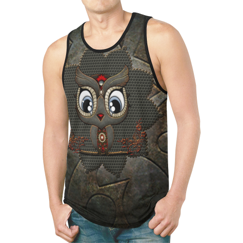 Funny steampunk owl New All Over Print Tank Top for Men (Model T46)