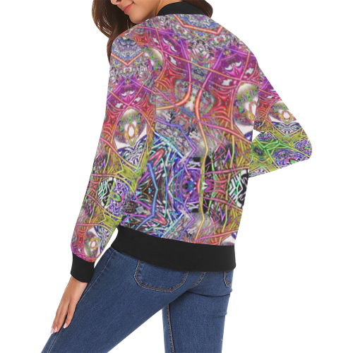 caddy All Over Print Bomber Jacket for Women (Model H19)