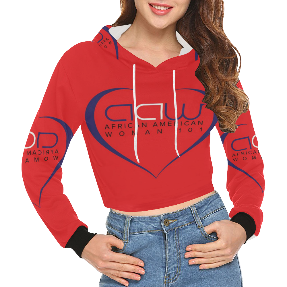 red crop top hoodie