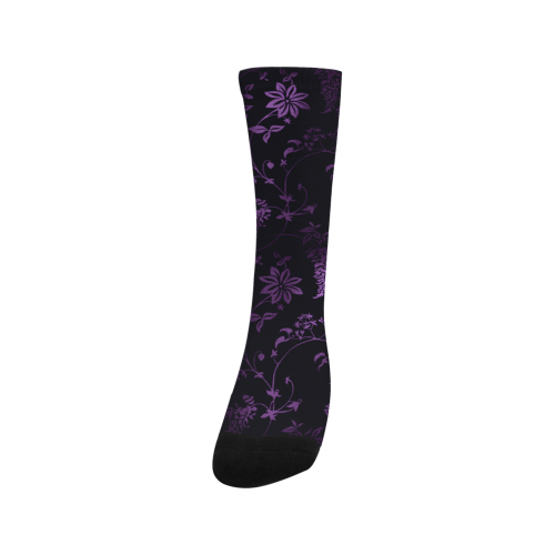 Gothic black_n_purple pattern Men's Custom Socks