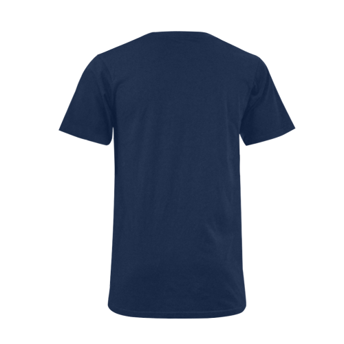 Penguin Love Blue Men's V-Neck T-shirt  Big Size(USA Size) (Model T10)