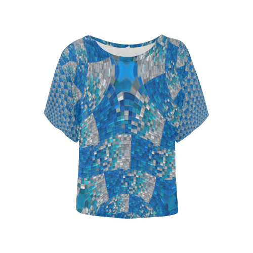 fractal trace2 Women's Batwing-Sleeved Blouse T shirt (Model T44)