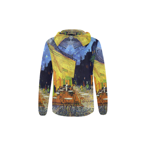 Vincent Willem van Gogh - Cafe Terrace at Night All Over Print Full Zip Hoodie for Kid (Model H14)
