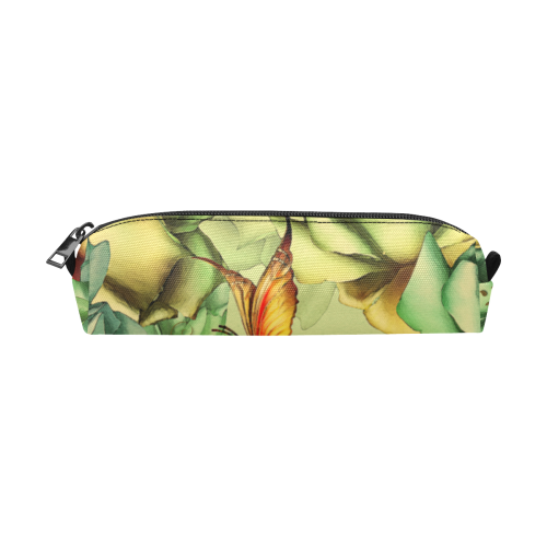 Colorful flowers with butterflies Pencil Pouch/Small (Model 1681)