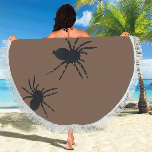 Black Widow Spider Circular Beach Shawl 59"x 59"