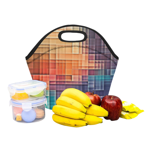 pixels #colors Neoprene Lunch Bag/Small (Model 1669)