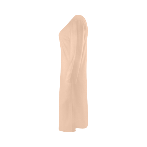 color apricot Bateau A-Line Skirt (D21)