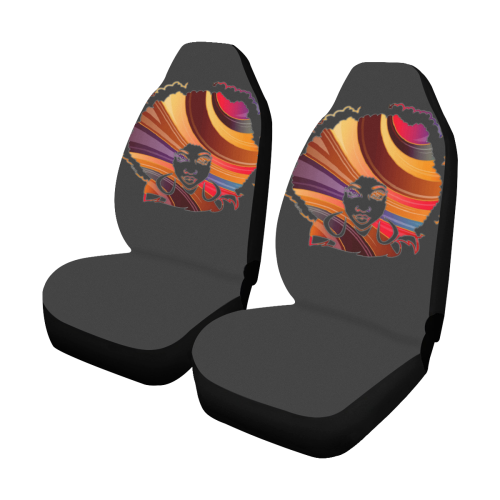 Afro Lady Car Seat Covers (Set of 2)