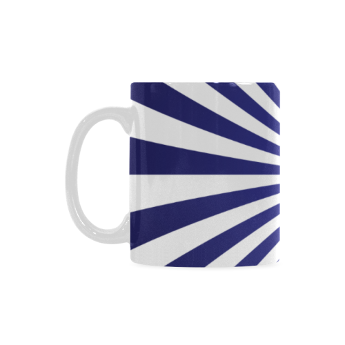 Blue and White Pattern Custom White Mug (11OZ)
