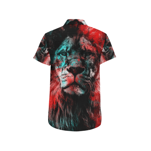 lion jbjart #lion Men's All Over Print Short Sleeve Shirt (Model T53)
