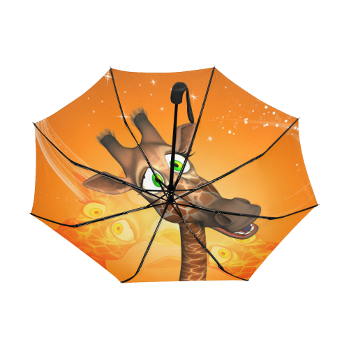 Cute, funny giraffe Anti-UV Auto-Foldable Umbrella (Underside Printing) (U06)