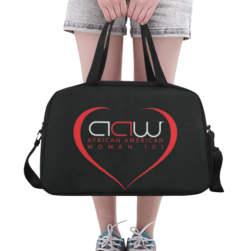 AAW101 Her Black Over Night Bag Fitness Handbag (Model 1671)
