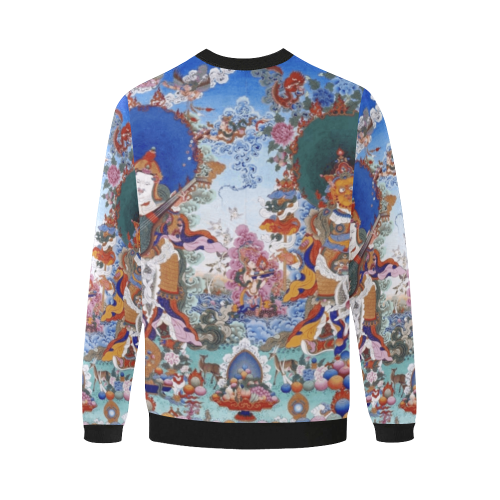 Four Heavenly Kings, by Ivan Venerucci Italian Style Men's Oversized Fleece Crew Sweatshirt (Model H18)