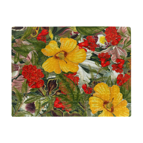 flowers #flowers #pattern A3 Size Jigsaw Puzzle (Set of 252 Pieces)