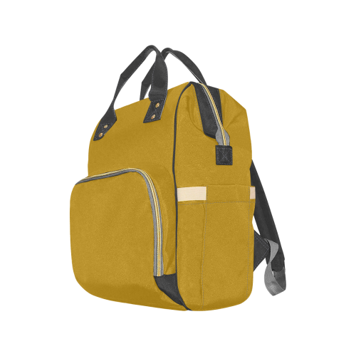 color dark goldenrod Multi-Function Diaper Backpack/Diaper Bag (Model 1688)