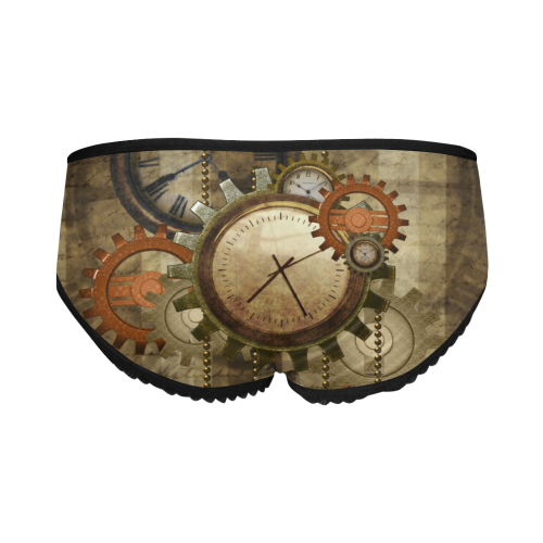 Steampunk, wonderful noble desig, clocks and gears Women's All Over Print Classic Briefs (Model L13)