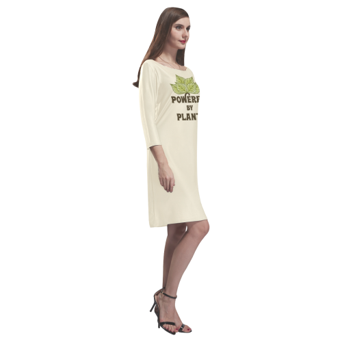 Powered by Plants (vegan) Rhea Loose Round Neck Dress(Model D22)