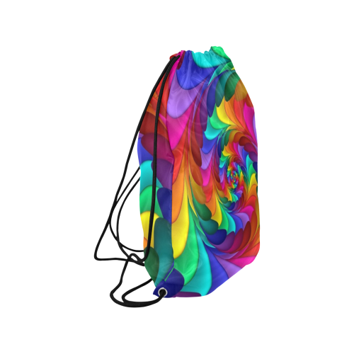 RAINBOW CANDY SWIRL Medium Drawstring Bag Model 1604 (Twin Sides) 13.8"(W) * 18.1"(H)