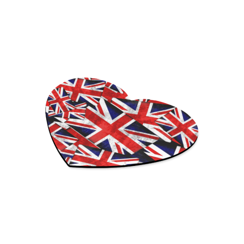Union Jack British UK Flag Heart-shaped Mousepad