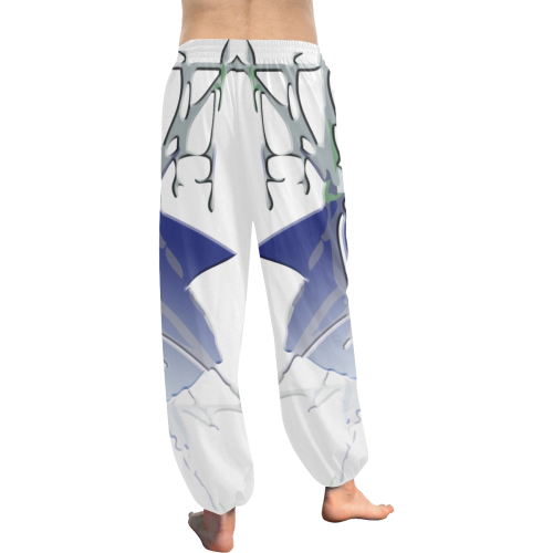 abstrakt ice pattern white, blue, green Women's All Over Print Harem Pants (Model L18)