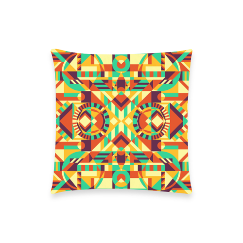 Modern Geometric Pattern Custom  Pillow Case 18"x18" (one side) No Zipper