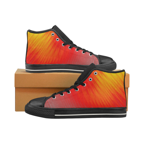 Hilbert Grid Fiery Men’s Classic High Top Canvas Shoes (Model 017)