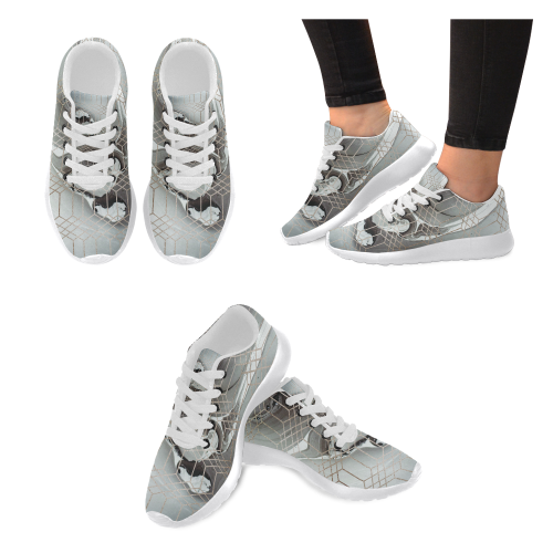 Elegant copper Shoes silver Women’s Running Shoes (Model 020)