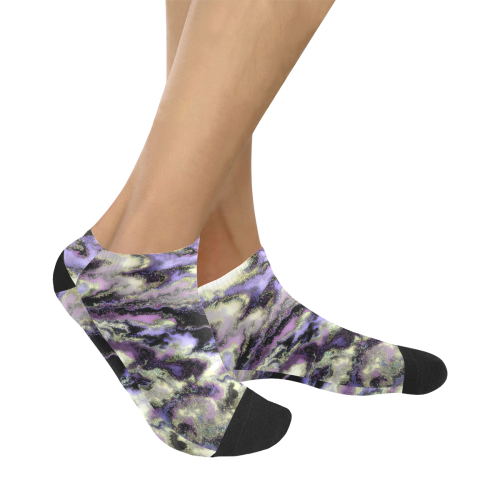 Purple marble Women's Ankle Socks