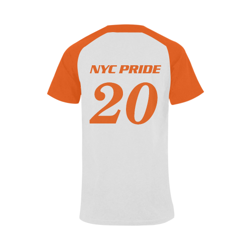 Pride Thin Line Whit/Orange Big Men's Raglan T-shirt Big Size (USA Size) (Model T11)
