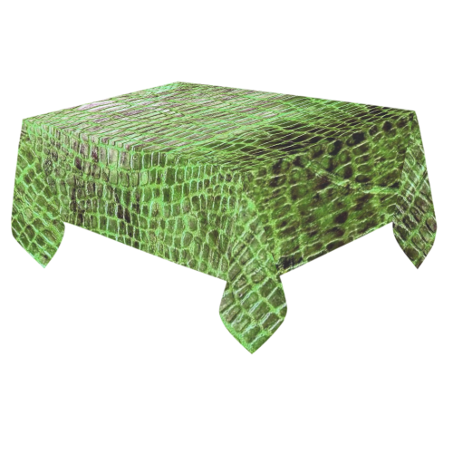 Crocodile Pattern by K.Merske Cotton Linen Tablecloth 60"x 84"