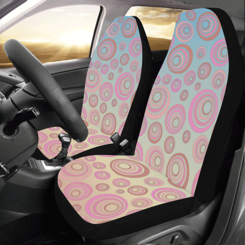 Retro Psychedelic Pink and Blue Car Seat Covers (Set of 2)