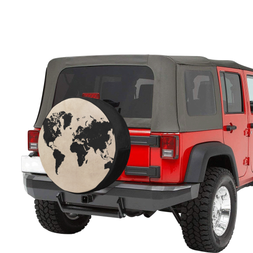world map 30 Inch Spare Tire Cover