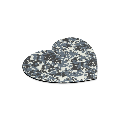 Urban City Black/Gray Digital Camouflage Heart-shaped Mousepad