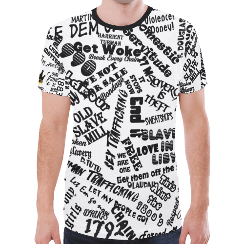 stop slavery tshirt New All Over Print T-shirt for Men (Model T45)