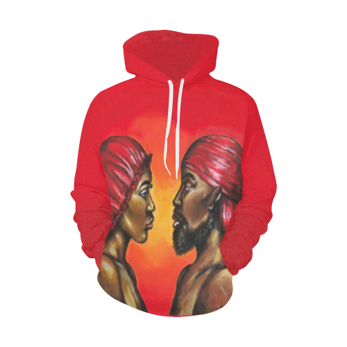 Passion: Hoodie All Over Print Hoodie for Men/Large Size (USA Size) (Model H13)