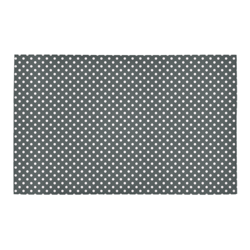 Silver polka dots Bath Rug 20''x 32''