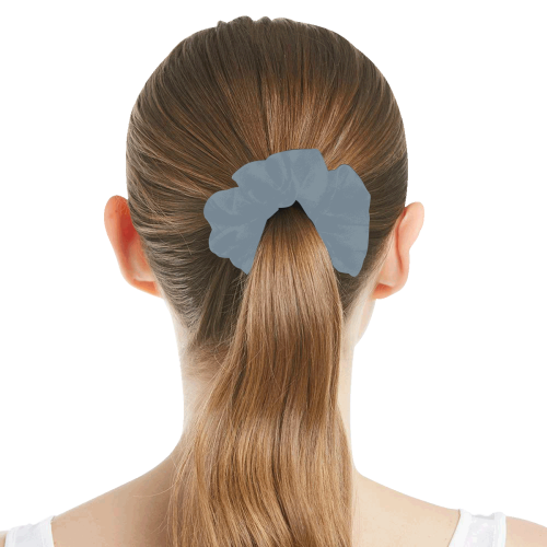 color light slate grey All Over Print Hair Scrunchie