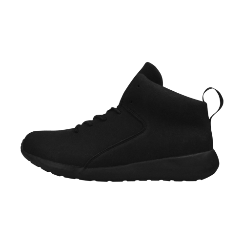 Midnight Black Elegance Solid Colored Women's Chukka Training Shoes/Large Size (Model 57502)