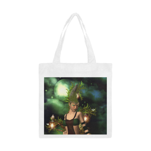 Beautiful fairy in the night Canvas Tote Bag/Small (Model 1700)