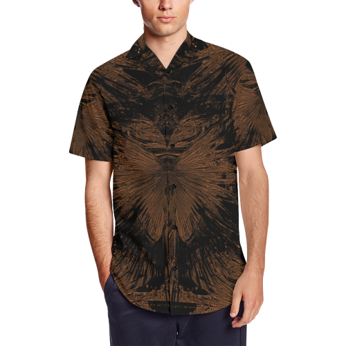Dreamer Men's Short Sleeve Shirt with Lapel Collar (Model T54)