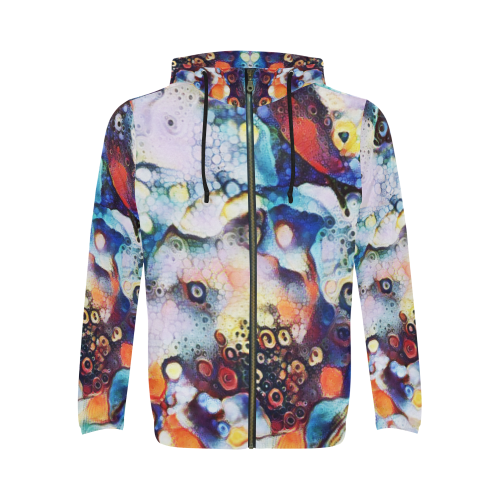 Untitled flowers 10b2 All Over Print Full Zip Hoodie for Men/Large Size (Model H14)